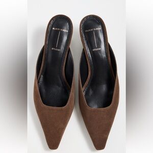 Black suede studio Logan pumps 50mm